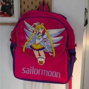Sailor Moon Star Heart 1992Vintage Backpack Made inKorea 13 X 14 Anime